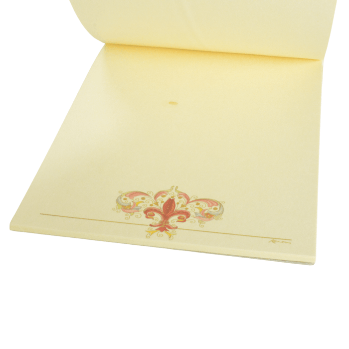 Kartos Giglio Memo Pad with white pages and colorful cover, ideal for note-taking and writing in a compact, portable design.