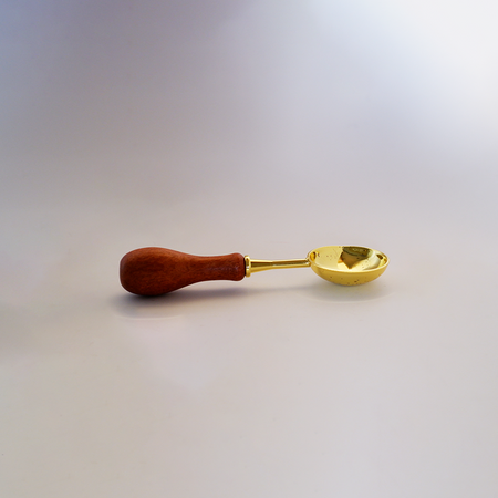 Papier Plume wax melting spoon in large gold color, ideal for melting wax in candle making or crafting projects.