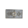 Le Potier D'etain filigree blotter with intricate metalwork design, showcasing detailed craftsmanship and elegant finish.