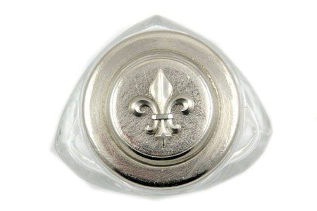 Ink Bottle - Pewter Top - Fleur De Lys Design - Papier Plume