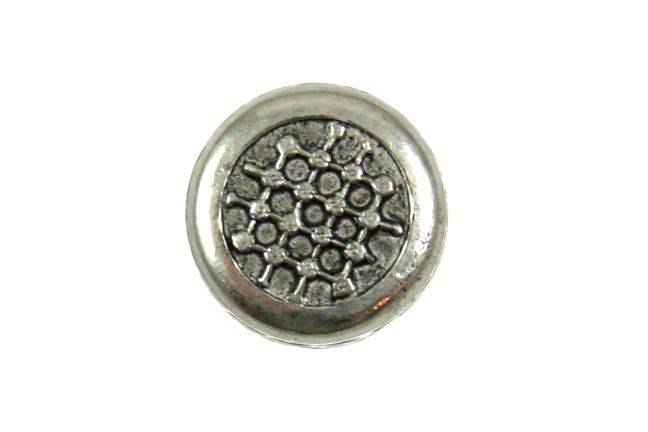 Le Potier D'etain Crescent Five Pewter Ink Bottle Set with decorative filigree design for calligraphy and writing.