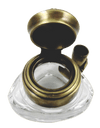 Triangle Inkwell Set with Quill, Filigree Bronze - Papier Plume