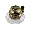 Triangle Inkwell Set with Quill, Filigree Bronze - Papier Plume