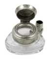 Triangle Inkwell Set with Quill, Filigree Pewter - Papier Plume