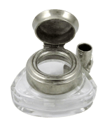 Triangle Inkwell Set with Quill, Filigree Pewter - Papier Plume