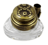 Triangle Inkwell Set with Quill, Garland, Bronze - Papier Plume