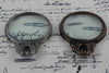 Large Le Potier D'etain pewter magnifying glass with handle and acanthus design, perfect for detailed viewing or decorative use.