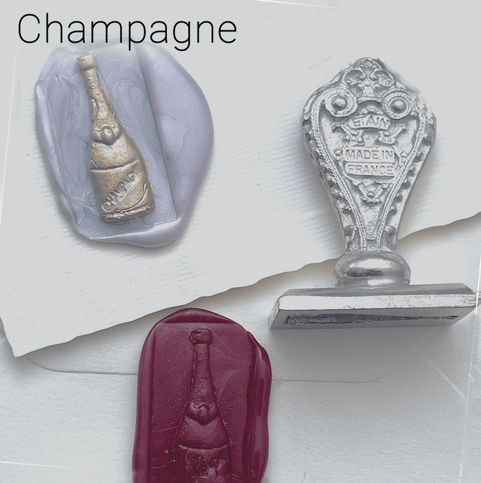Le Potier D'etain wax seal with anchor design showing intricate metalwork and vintage style for sealing documents or letters.