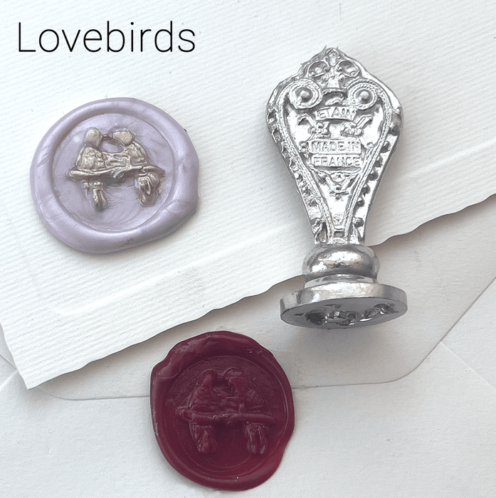Le Potier D'etain wax seal with anchor design, showcasing detailed craftsmanship on a metal wax seal stamp.