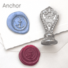 Le Potier D'etain wax seal with anchor design, handmade wax seal stamp for sealing letters and crafts.