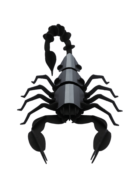 Paper Scorpion craft by Assembli featuring a detailed paper scorpion figure on a white background.