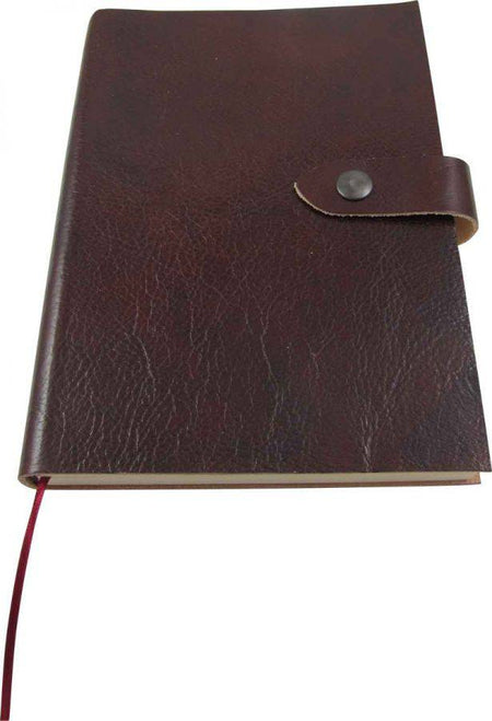 Soft Cover Leather Journal with Button Strap - Papier Plume