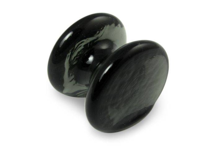 Amber glass pen rest by Papier Plume, designed to hold pens elegantly with a smooth, transparent surface.