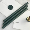 Black pliable sealing wax sticks by Papier Plume, 7 inches long, suitable for sealing and decorative wax applications.