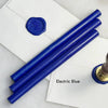 Black pliable sealing wax sticks by Papier Plume, 7 inches long, ideal for sealing envelopes and decorative crafts.