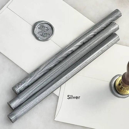 Black Pliable Sealing Wax Sticks by Papier Plume, 7 inches long, ideal for sealing and decorative wax seals.