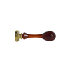 Amber glass wax seal handles by Papier Plume, featuring elegant glass handles for sealing and decorative purposes.