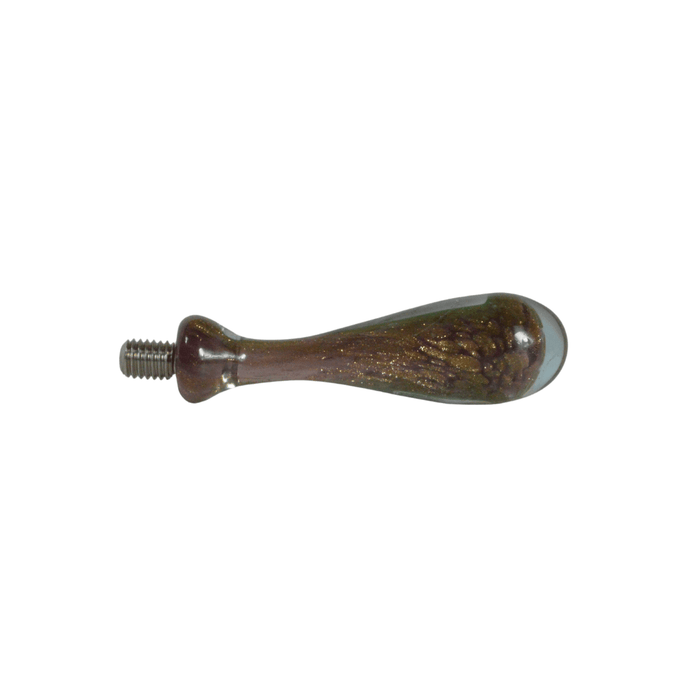 Amber glass wax seal handles by Papier Plume, featuring elegant glass handles with wax seal design for decorative use.