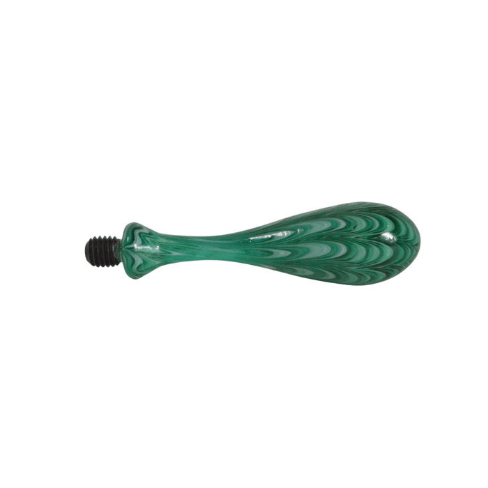Amber glass wax seal handles by Papier Plume, showcasing elegant and durable glass handles for sealing products.