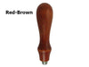 Red-brown wooden wax seal handles with 8mm screw from Papier Plume, designed for secure attachment to wax sealing tools.