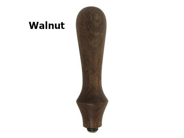 Red-brown wooden wax seal handle by Papier Plume with an 8mm screw for attaching to wax seal stamps.