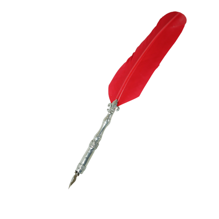 Le Potier D'Etain - Feather Ink Quills - Pewter Fleur De Lis - Papier Plume