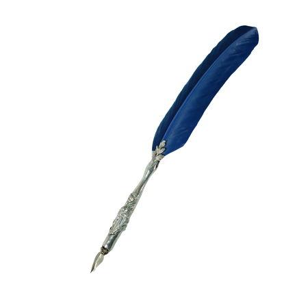 Le Potier D'Etain - Feather Ink Quills - Pewter Flower - Papier Plume