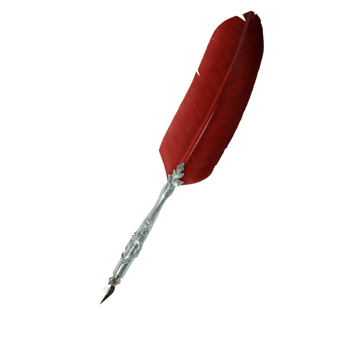 Le Potier D'Etain - Feather Ink Quills - Pewter Flower - Papier Plume