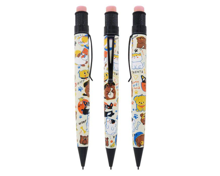 Retro 51 Tornado Rescue mechanical pencil from the Dog Rescue Series, featuring a sleek design and durable metal construction.
