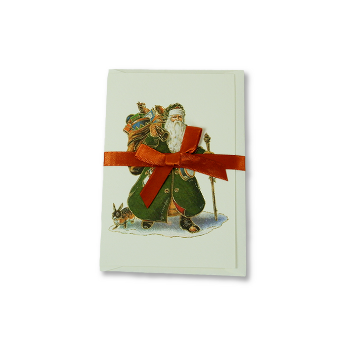 Christmas Cards - Santa Claus (Green) - Papier Plume