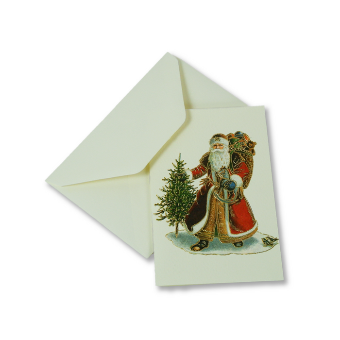 Christmas Cards - Santa Claus (Red) - Papier Plume