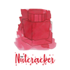 Swatch of Papier Plume The Nutcracker fountain pen ink, limited edition, showing rich, deep color on paper.