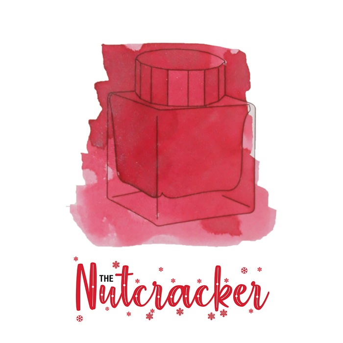 Swatch of Papier Plume The Nutcracker fountain pen ink, limited edition, showing rich, deep color on paper.