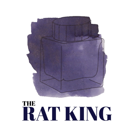 Papier Plume Rat King fountain pen ink swatch showing rich, dark ink color and texture on paper for limited edition ink.