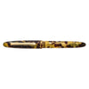 Esterbrook Estie fountain pen with tortoise shell pattern and gold fittings, showcasing the elegant pen body and cap details.
