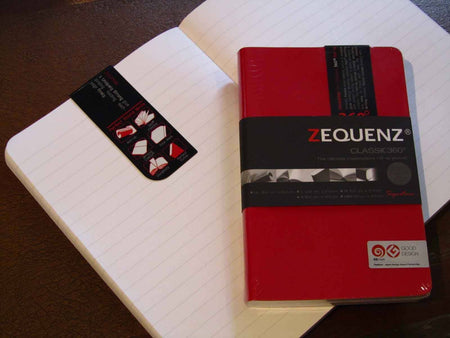 Zequenz Journal Classic 360 in black with lined pages, compact size, perfect for note-taking and daily journaling.