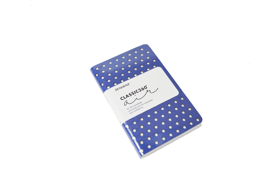 Black Zequenz Journal Classic 360 Air with smooth cover and spiral binding, designed for note-taking and journaling.