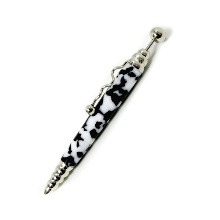 Jean-Pierre Lepine Zig Zag Ballpoint Pen - Black & White - Papier Plume
