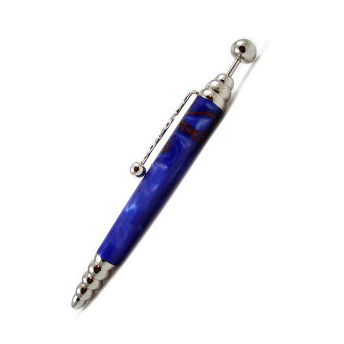 Jean-Pierre Lepine Zig Zag Ballpoint Pen - Blue with Red Filet - Papier Plume